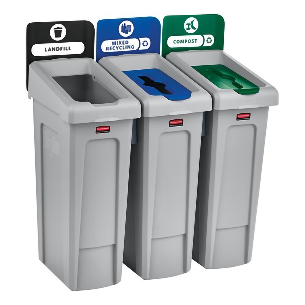 Estación de Reciclaje Slim Jim Rubbermaid
