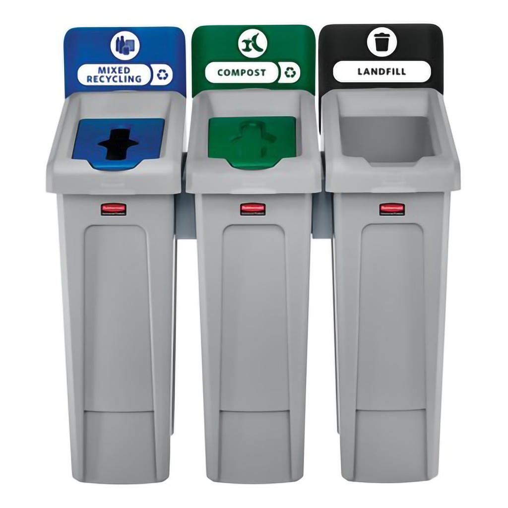 Estación de Reciclaje Slim Jim Rubbermaid