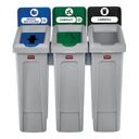 Estación de Reciclaje Slim Jim Rubbermaid