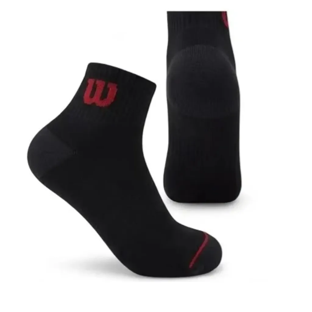 [B3278] Calcetin Media Caña Wilson Talla Única Negro x3