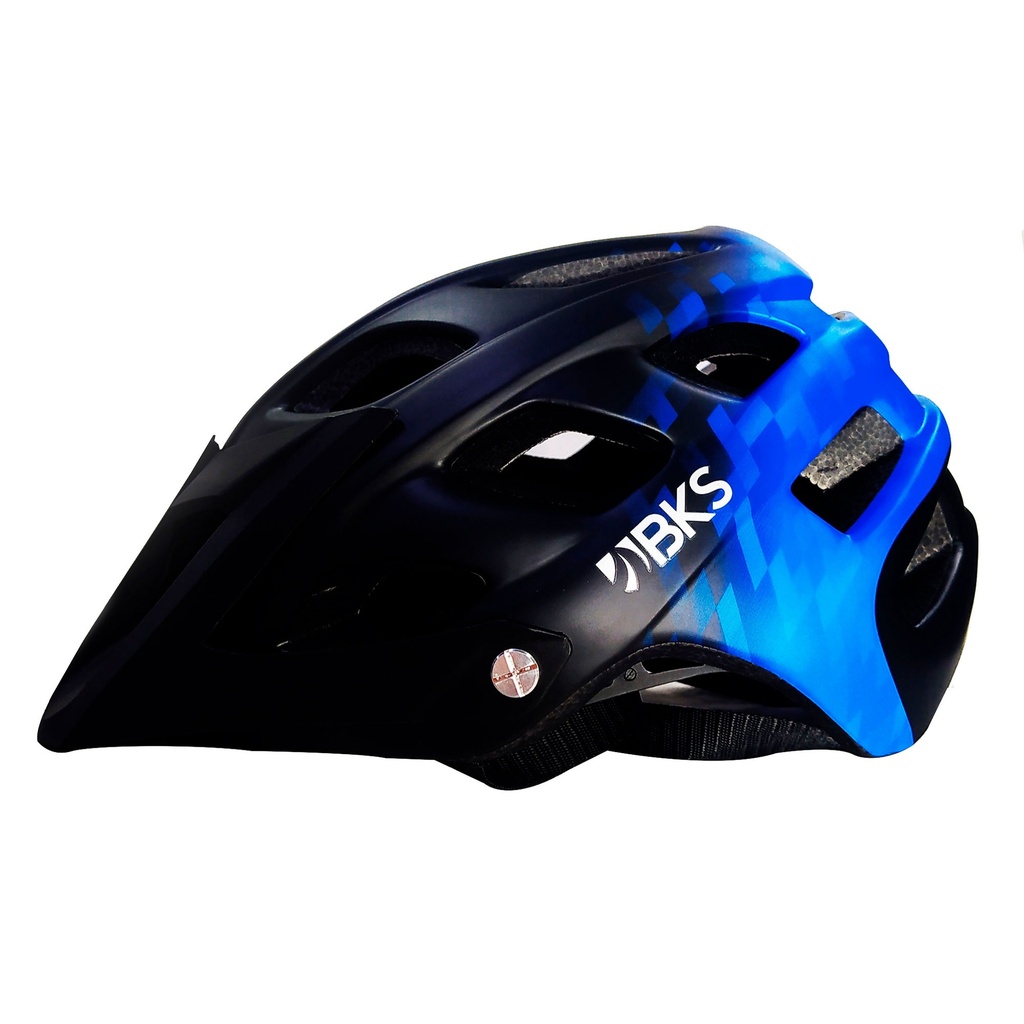 [33667] Casco de bicicleta para adultos BKS MTB H360 (negro-azul) (L)