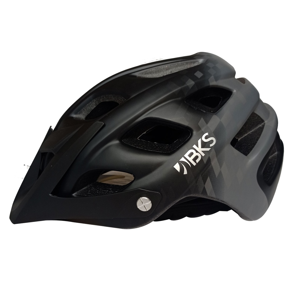 Casco de bicicleta para adultos BKS MTB H360 (negro-gris)