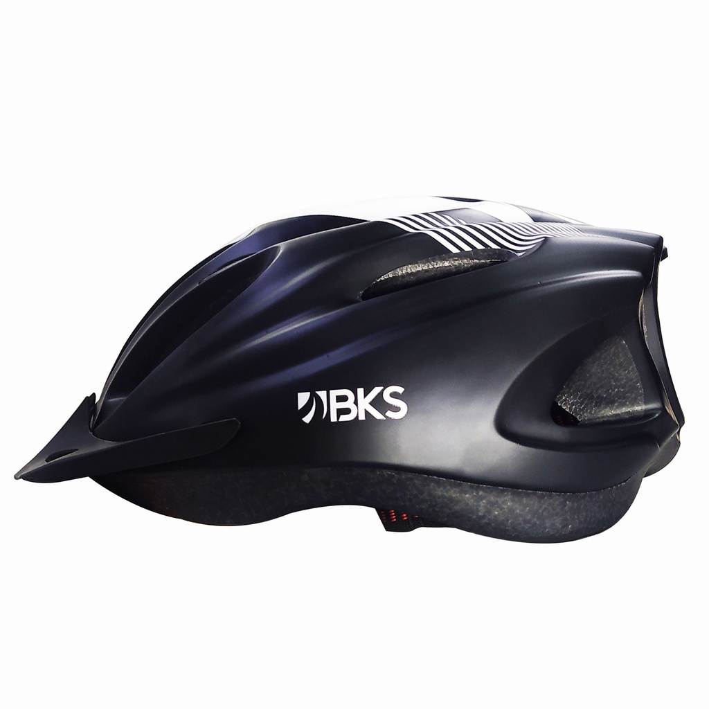 [33674] Casco de Bicicleta Adultos Bks Racing H350 (M) (NEGRO/BLANCO)