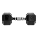 Mancuerna pesa gym hexagonal encauchetada K615 lb 