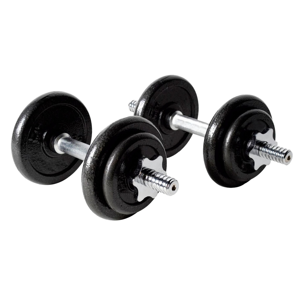 Set de Mancuernas de Hierro de 20Kg. K6 en Maleta Plástica