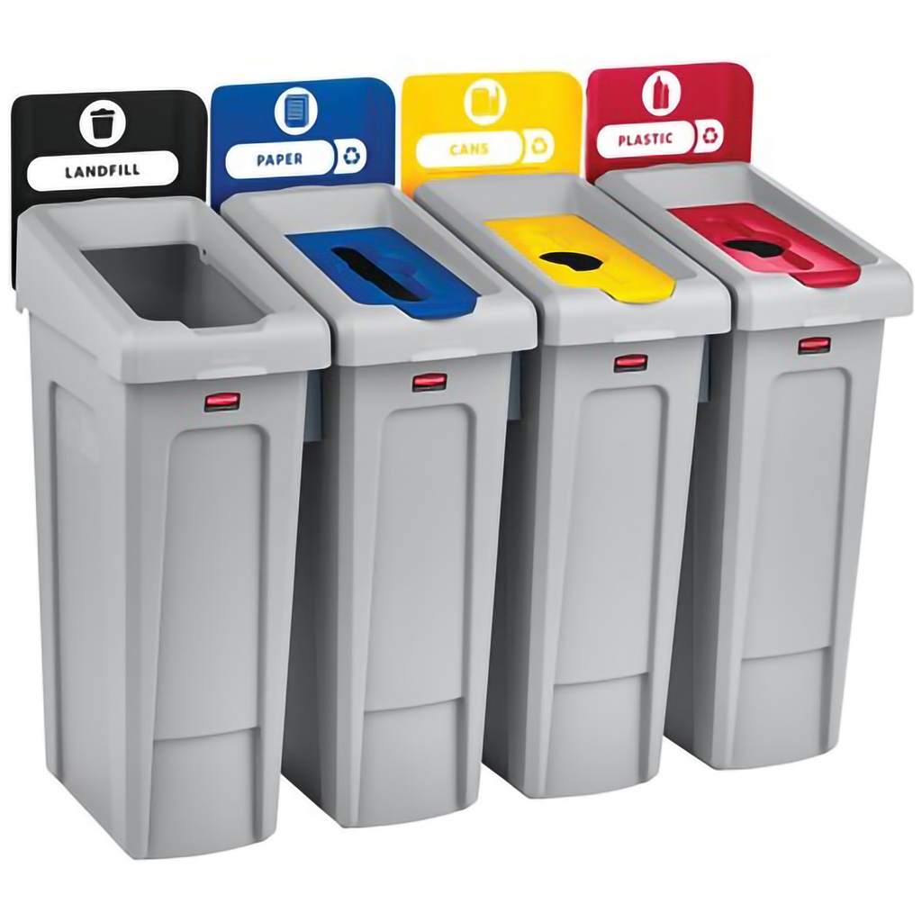 Estación de Reciclaje Slim Jim Rubbermaid