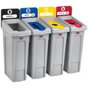 Estación de Reciclaje Slim Jim Rubbermaid
