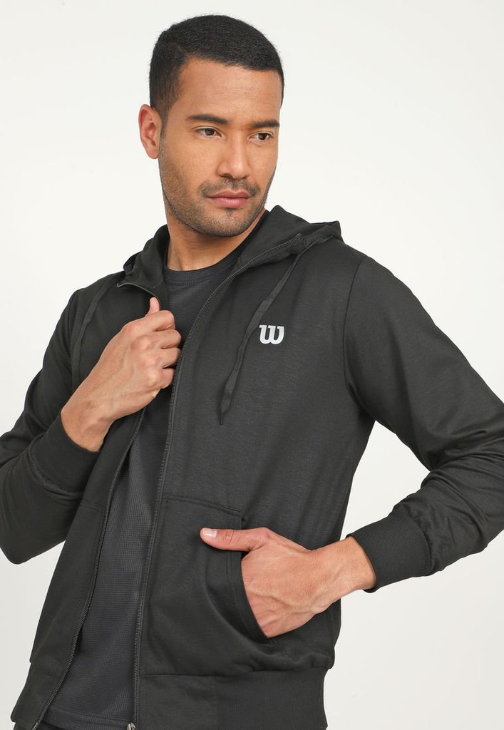 [WT98297] Buzo Con Capota Wilson French Terry  Negro (L)