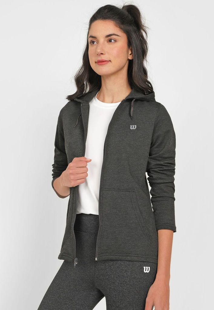 [WT98402] Buzo Con Capota de Mujer Wilson Cuello Redondo French Terry 98395 Oxford (L)
