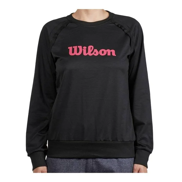 [WT98525] Sudadera de Mujer Wilson Cuello Redondo French Terry 98518 Negro (L)