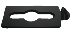 Tapa de Reciclaje Negra Rubbermaid Estación Slim Jim