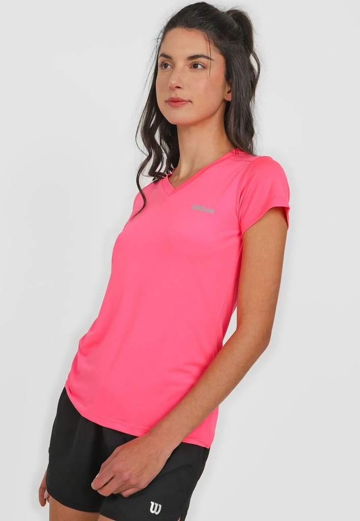 Playera Wilson Cuello V Ultra Dama 59003 Fucsia
