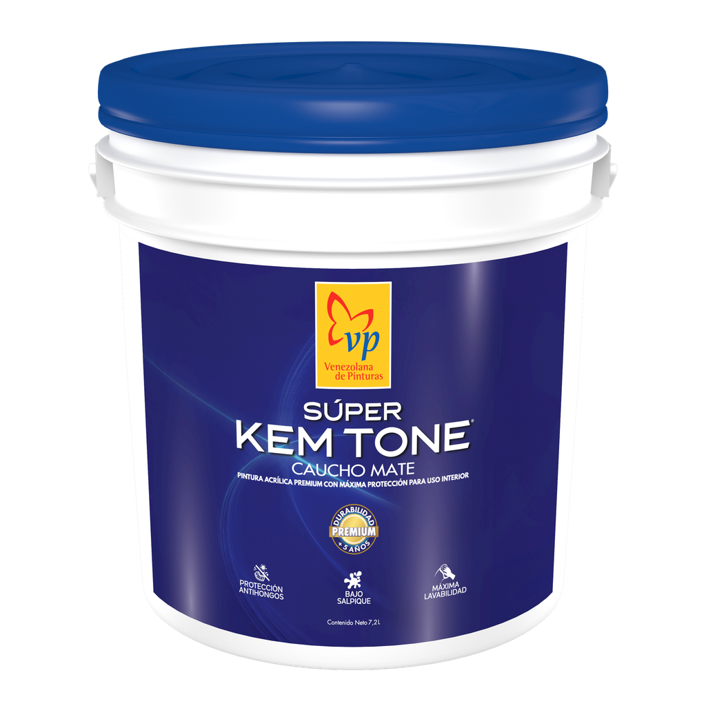 Pintura Super Kem Tone Cuñete 4 Galones Tipo A Blanco Intenso