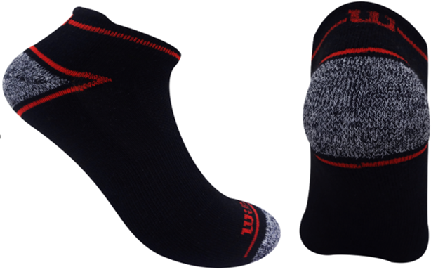 Calcetin tobillera deportiva Wilson Unisex Talla Única Negro x3