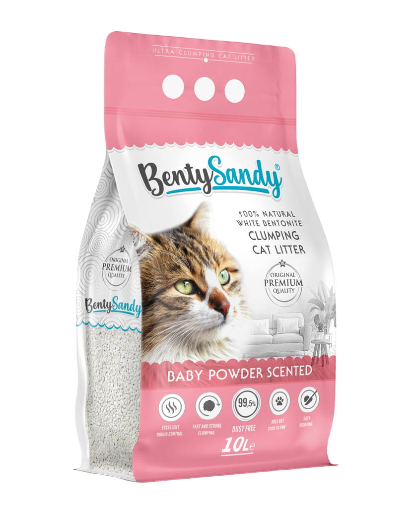 Arena para Gatos Bentysandy Ultra absorbente y Ultra aglomerante 100% Bentonita 10L/ 8.7Kg