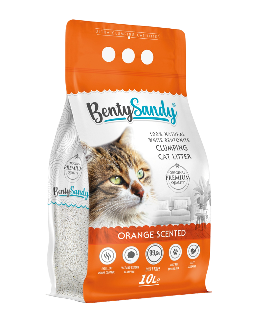Arena para Gatos Bentysandy Ultra absorbente y Ultra aglomerante 100% Bentonita 10L/ 8.7Kg