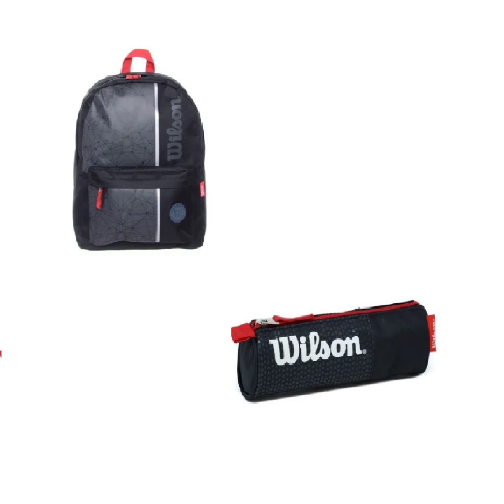 Combo Wilson te Acompaña a donde Vayas Caballero Morral Wilson Aspen Escolar Unisex + Cartuchera Escolar Wilson Field