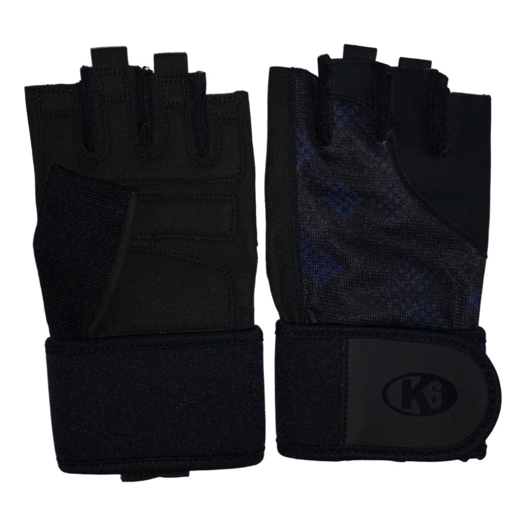 [65122] Guantes para levantamiento de peso k6 oblivion+ (AZUL, L)