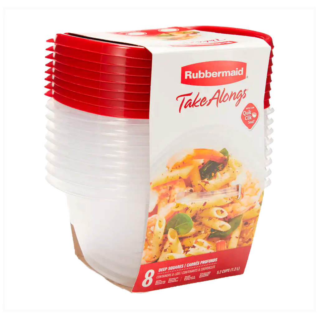 Set de Envases 4 Piezas Cuadradas Takealongs Rubbermaid (1.253 ml)