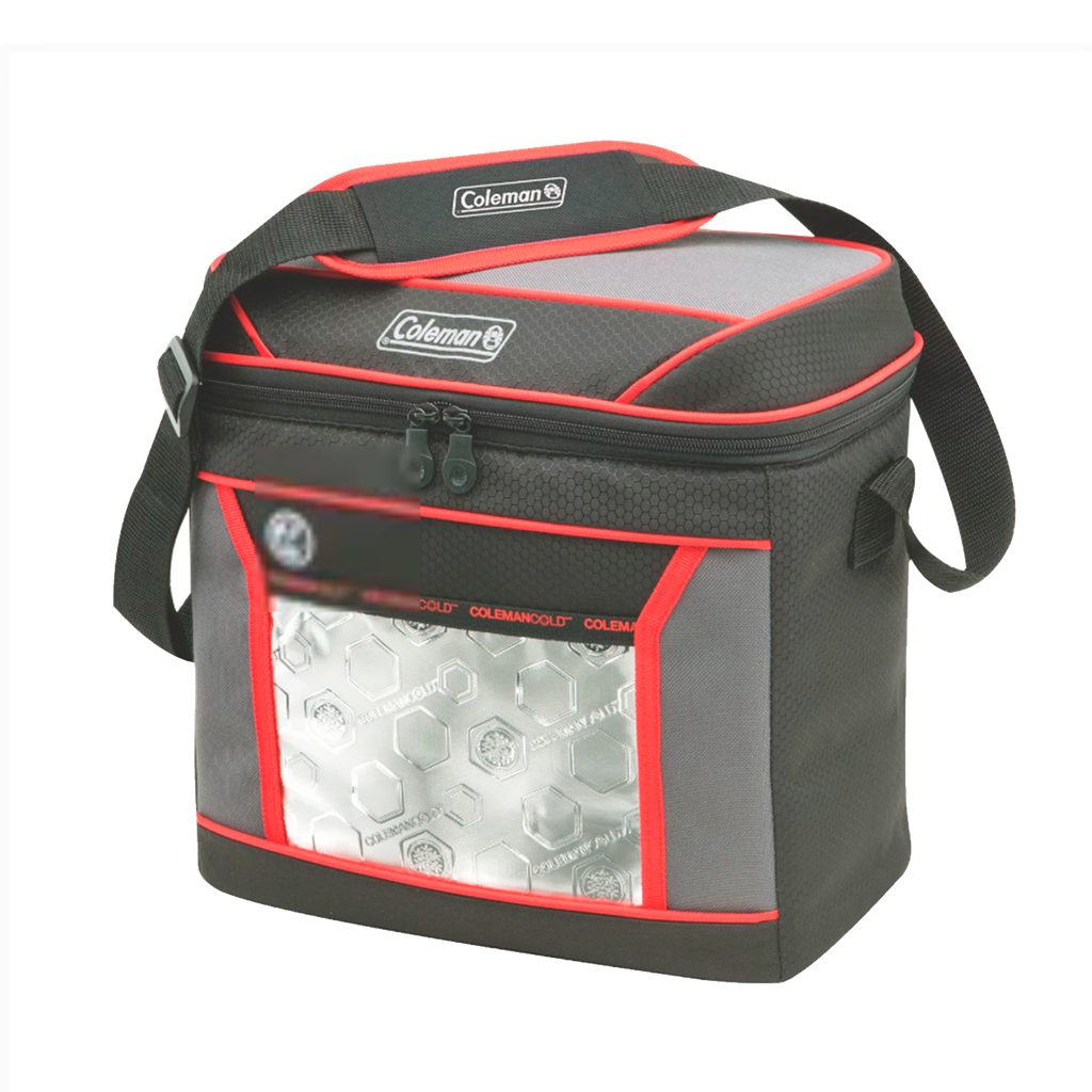 Bolso Termico Coleman Cold 24 horas capacidad 16 latas Negro/Rojo