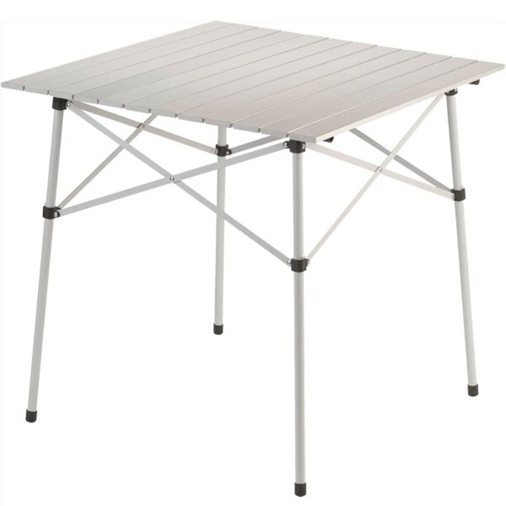 Mesa pequeña compacta de aluminio para acampar Coleman Plateada