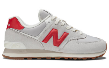 Zapato de Hombre New Balance 574 Gris/Rojo (Bulto x 12 pares)