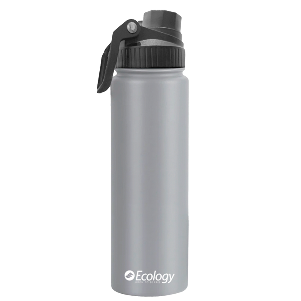 [12230] Botella Térmica Ecology Tokyo Con Doble Tapa 21Oz/620ml (GRIS)