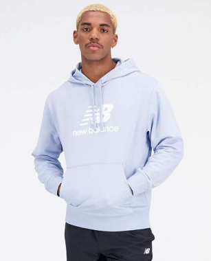 [MT31537-LAY-L] Sueter New Balance Essential Stacked Logo French Terry (AZUL CLARO, L)