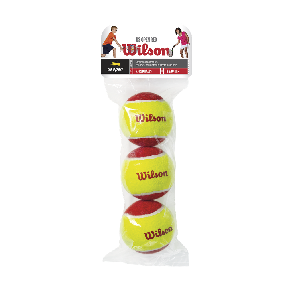 Pelotas de Tenis Wilson Transición Punto Rojo x3 Pack