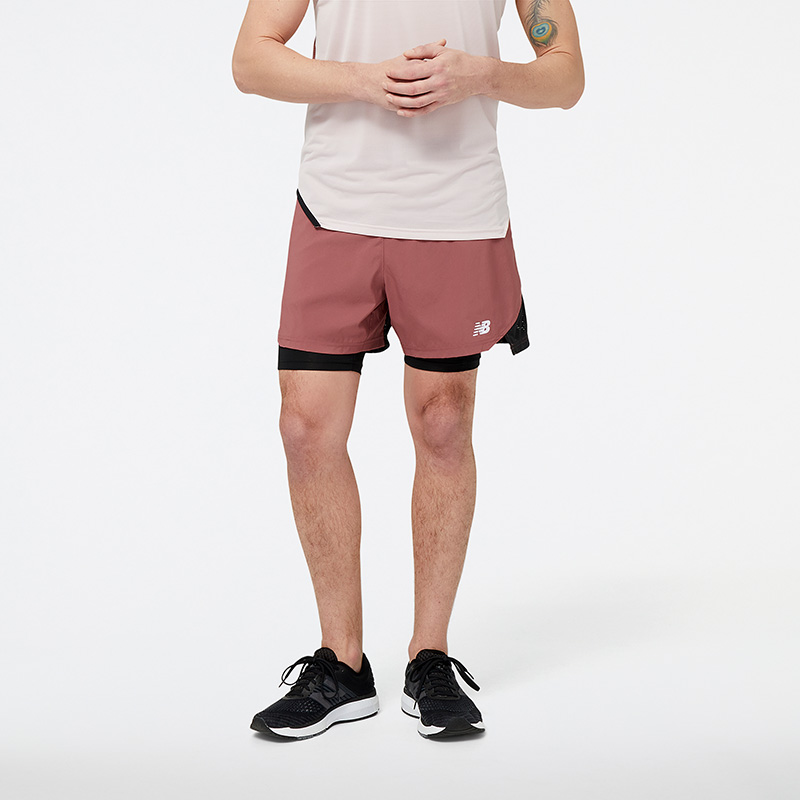 Short 5 pulgadas 2 en 1 New Balance Accelerate Rosado (8 unidades)