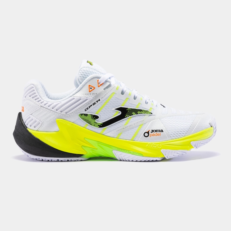[TOPES2402OM-40] Zapato de Padel Joma Open 24 (BLANCO Y AMARILLO, 40)