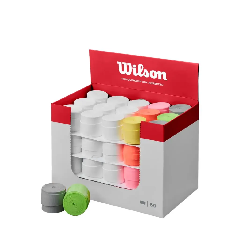 [WR8438101001] Caja 60 unidades Overgrip Wilson PRO Assorted 6 Colores