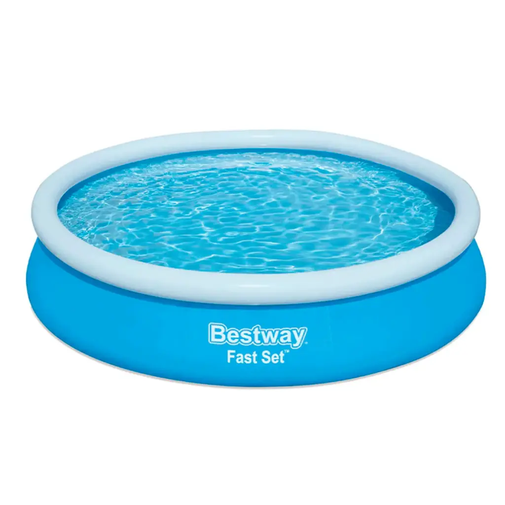 [57275 Piscina / 58511 Bomba de Filtrado] Set de Piscina Inflable Redonda y Bomba de Filtrado Bestway Fast Set 3.66m x 76cm