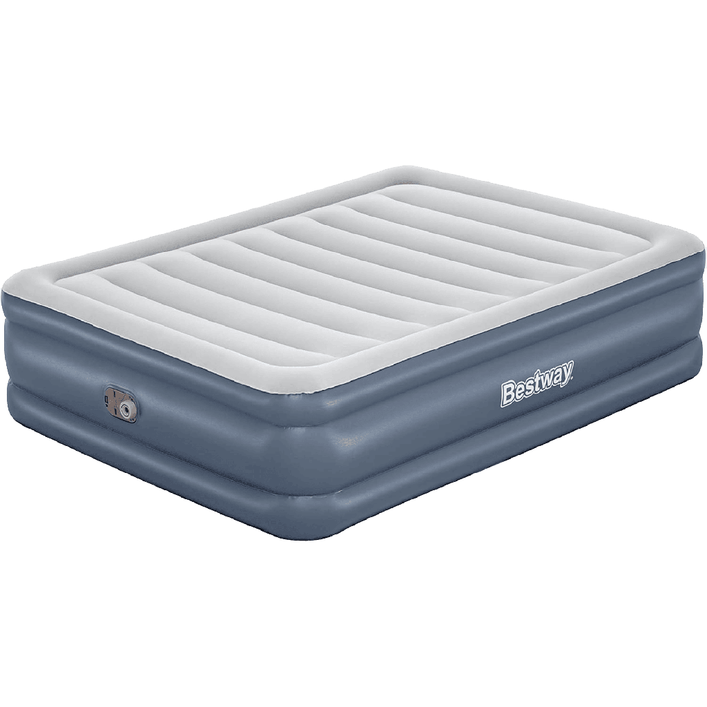 Colchón Inflable Queen con Bomba De Aire Integrada Bestway Tritech 2.03m x 1.52m x 46cm