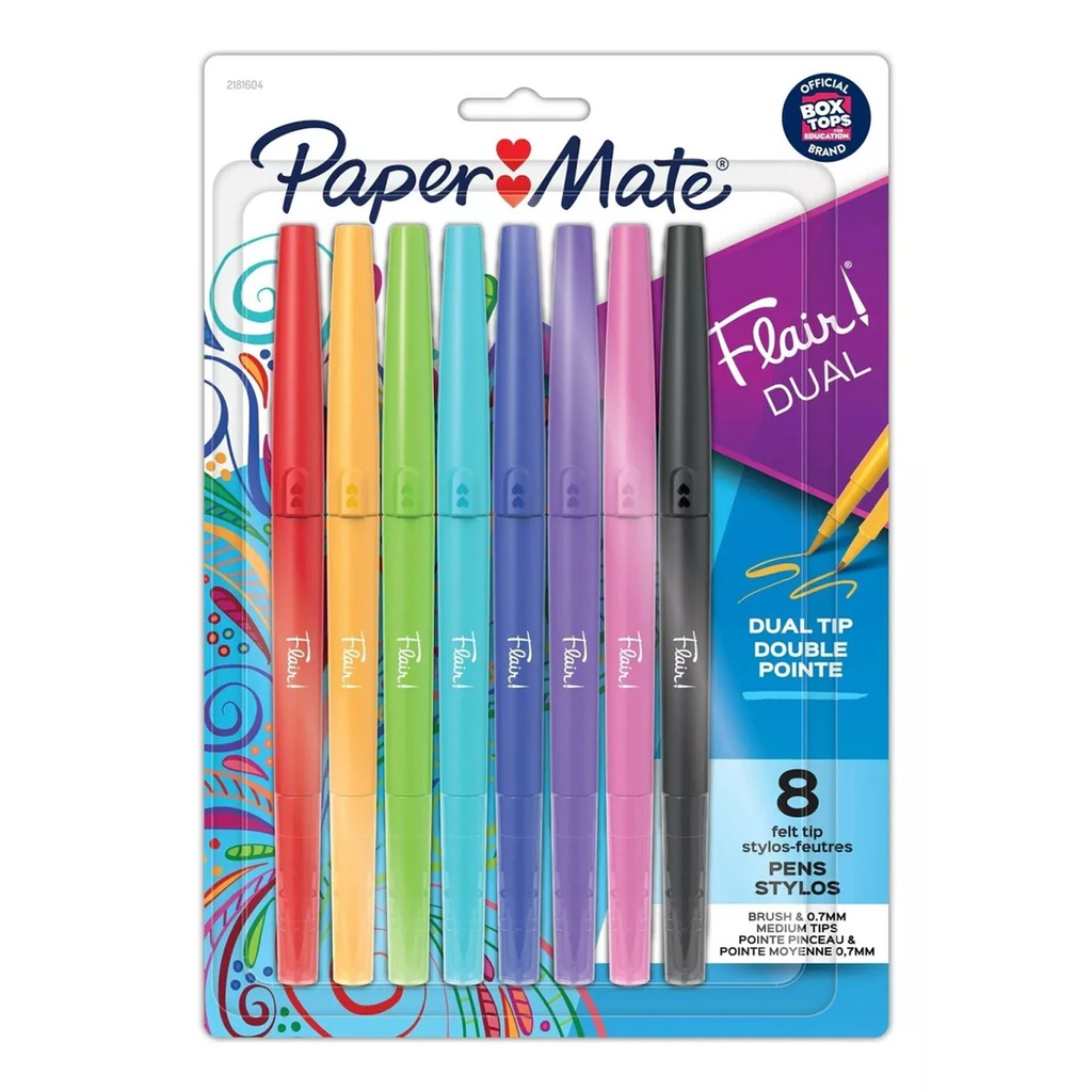 [2181387] Rotulador Paper Mate Flair Doble Punta 8 Unidades