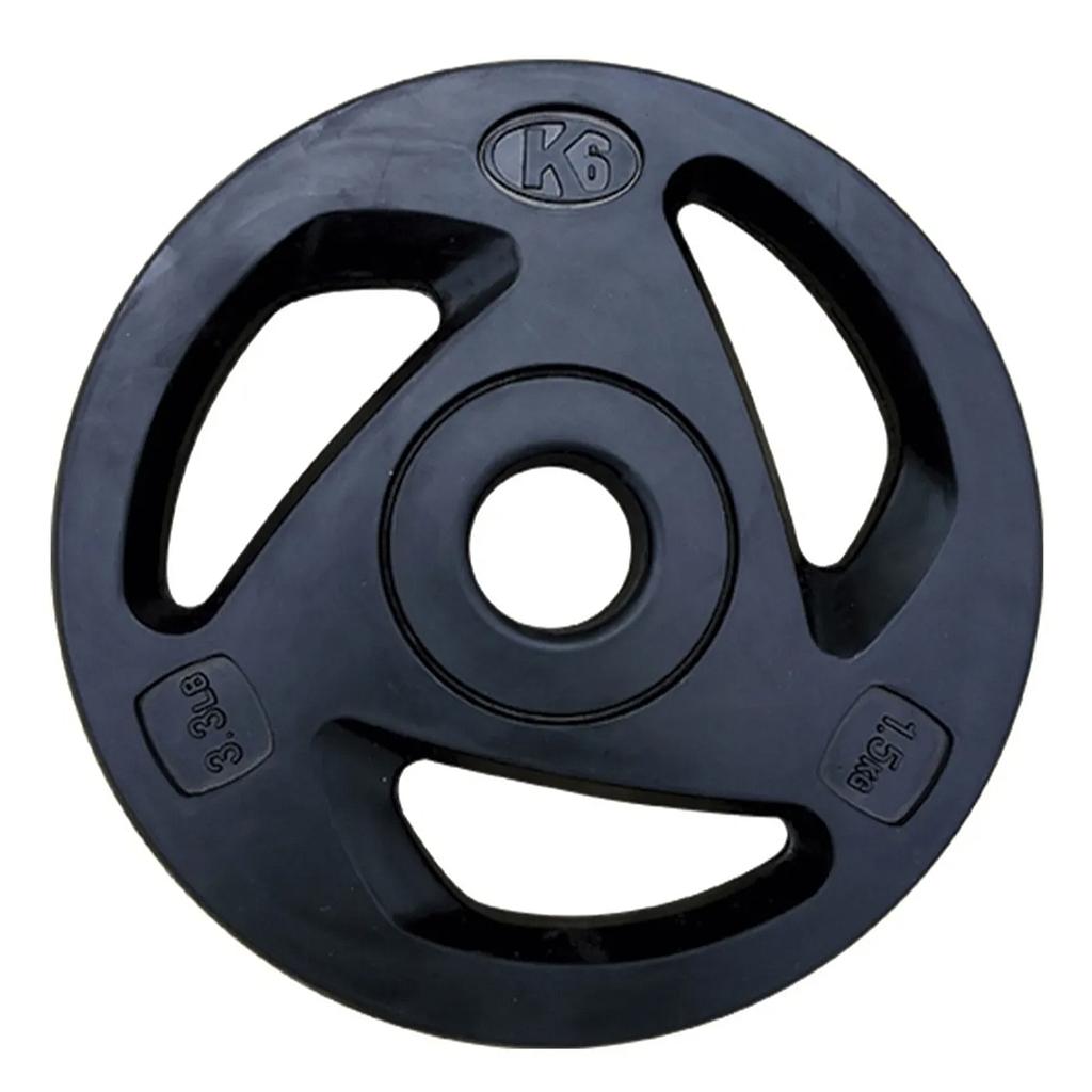 Disco de pesas k6 multiagarre con goma 1.5 kg