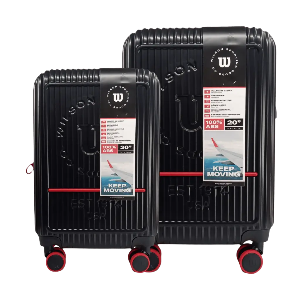 Set de 2 Maletas de Viaje Wilson Santander Negro 20" y 24"