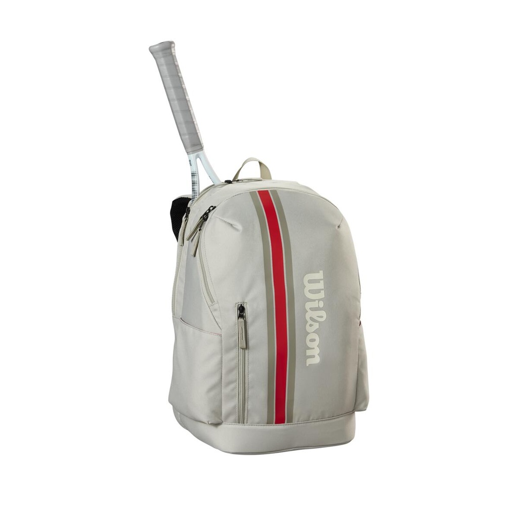[WR8040003001]  Morral de Tenis Wilson Team 2PK   (GRIS/ROJO)