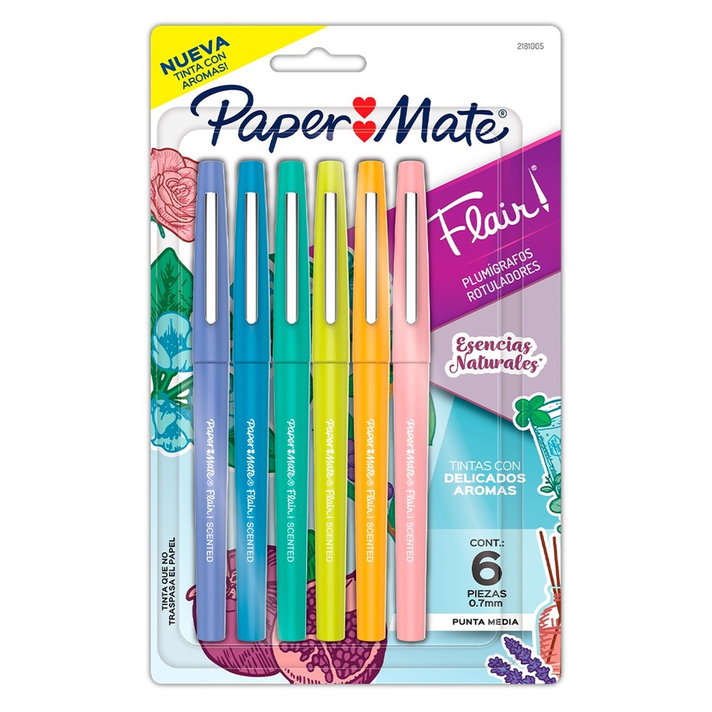Bolígrafos Perfumado Paper Mate Flair Bx8 