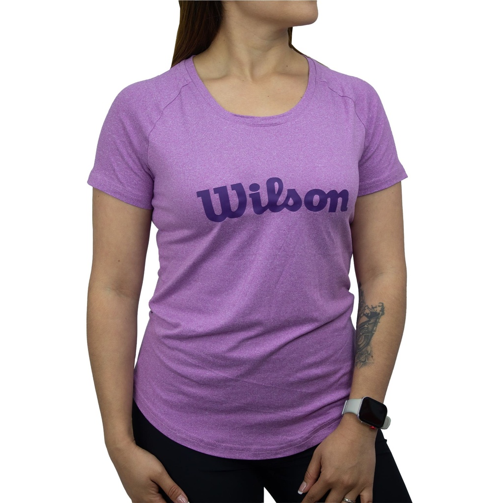 [19186] Camiseta Manga Corta Mujer Wilson 19178  (LILA, L)