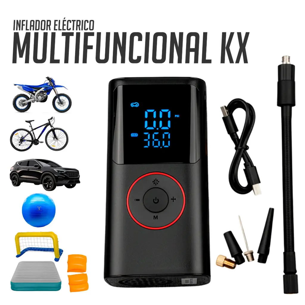 [51073] Inflador Eléctrico Portátil Multifuncional KX