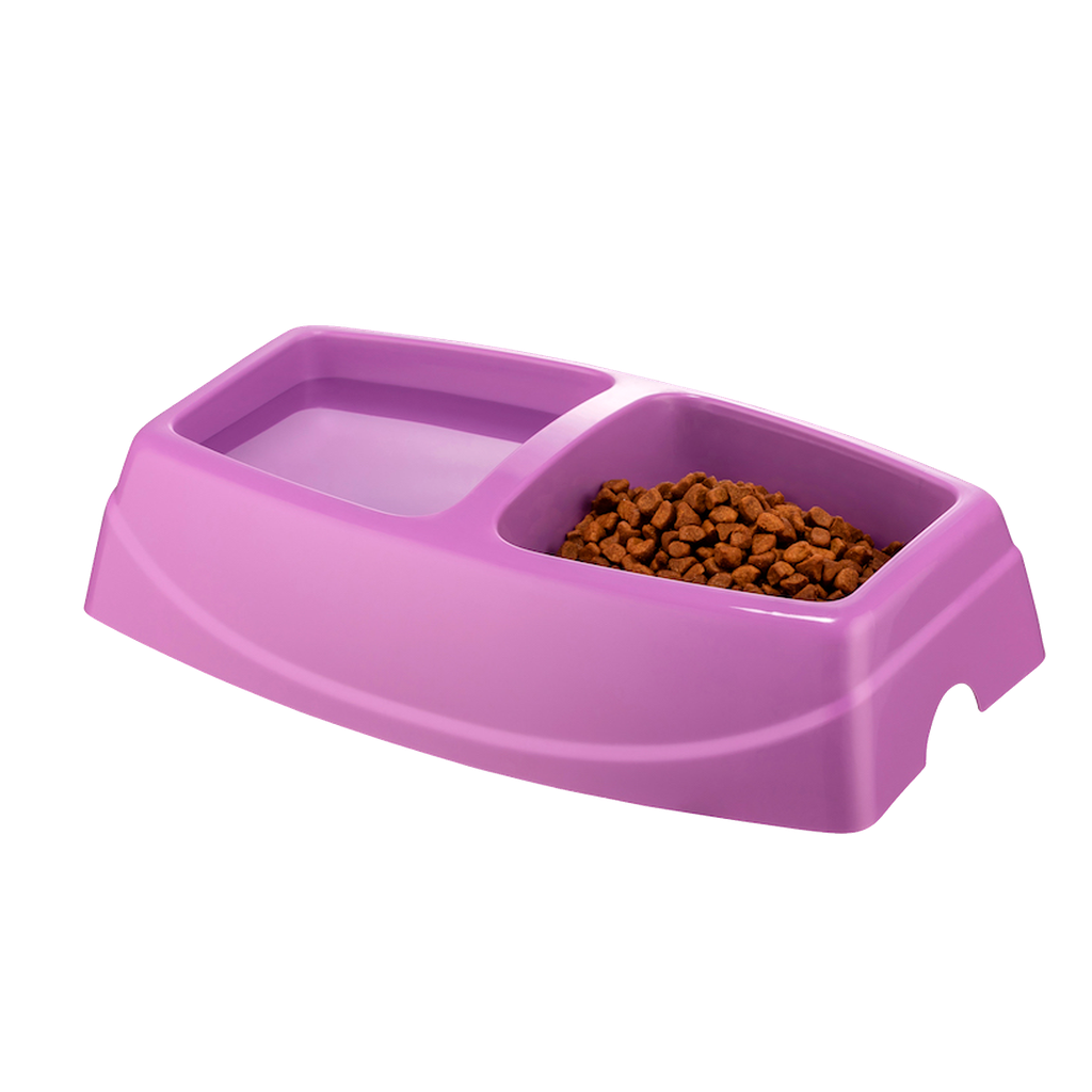 Plato Doble de Comida para Mascotas Brezza Pet Grande