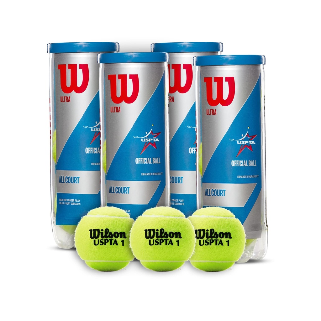 Combo Pelotas de Tenis Wilson Ultra All Court 3P X 4T 