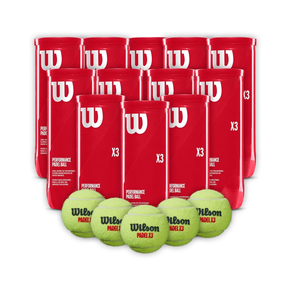 Combo de Pelotas de Padel Wilson Tarro 3P X 12T