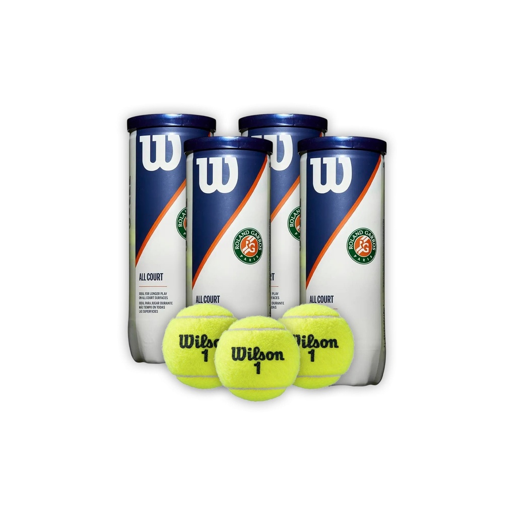 Combo Pelotas de Tenis Wilson Roland Garros 3P X 4T