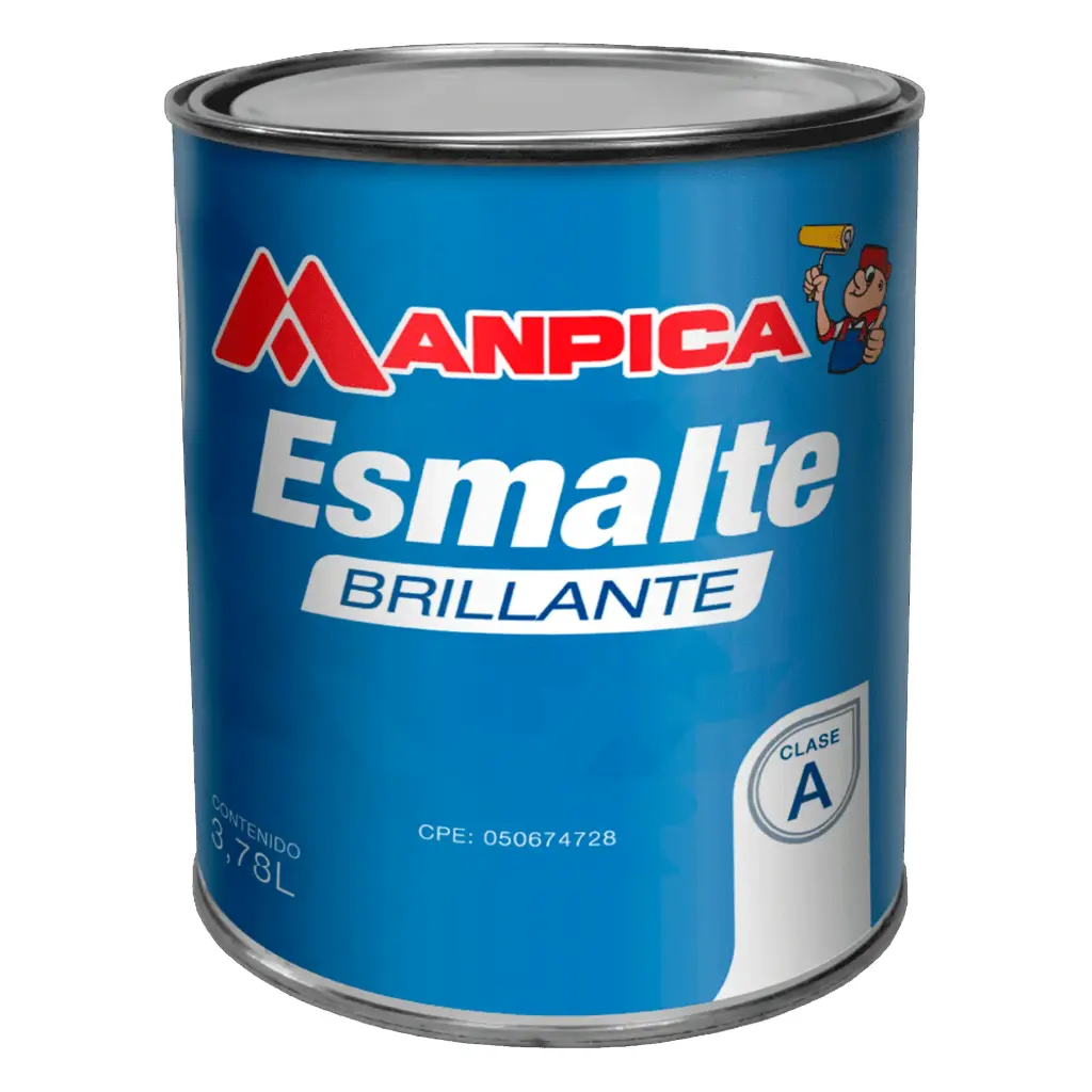 Pintura Esmalte Brillante Manpica Premium Tipo A Blanco Ostra Galón    
