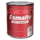 Pintura Esmalte Satinado Manpica Premium Tipo A Negro 1/4 Galón   
