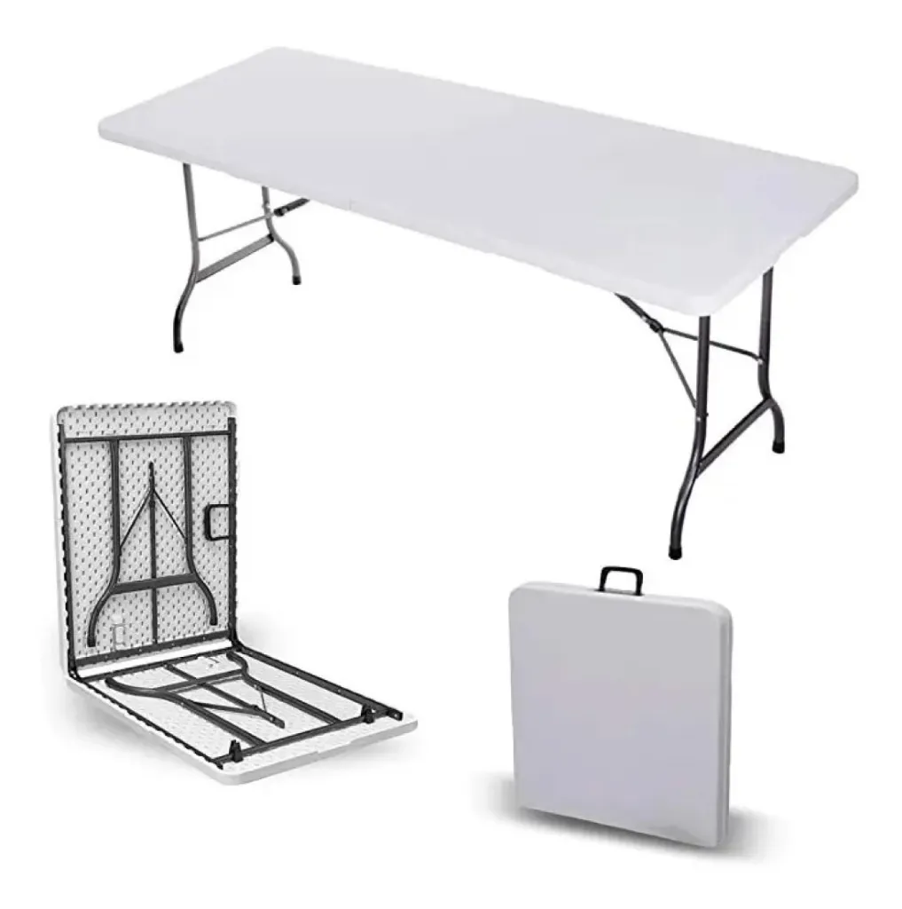 [11251] Mesa Plegable Rectangular 180cm Ecology Portátil Multiusos