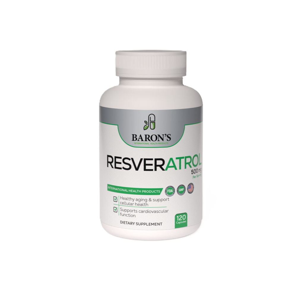 Resveratrol 500mg 120 Capsulas Calidad Usa - Baron's
