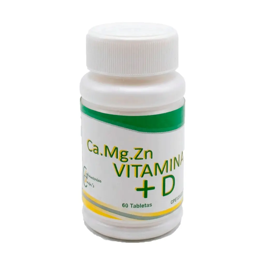[002-LB] Calcio 600mg + Vitamina D3 200UI Laboratorios  Baron's 60 Tabletas